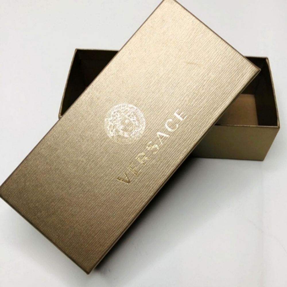 Versace® Empty Golden Logoed Sunglass Box w/Tags